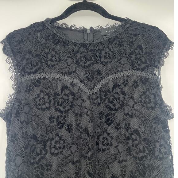 Adiva Velvet Lace Womens Top Sz M Goth Whimsigoth Romantic Holiday Coquette Goth - Picture 2 of 11